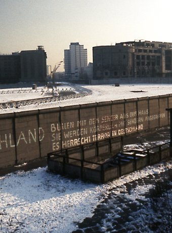 Berlin Wall Potsdamer Platz November 1975 looking east