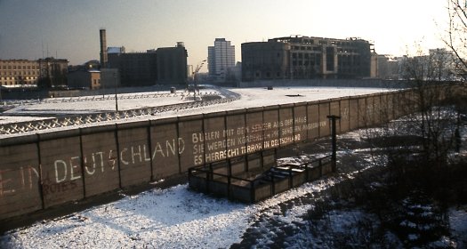 Berlin Wall Potsdamer Platz November 1975 looking east