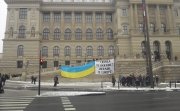 ukraine protest at National Museum in Prague