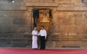 The Prime Minister, Shri Narendra Modi and the President of the Peoples Republic of China, Mr. Xi Jinping visiting the Shore Temple Monuments, in Mamallapuram, Tamil Nadu on October 11, 2019