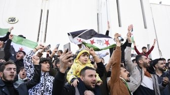 December 8, 2024, Mersin, Türkiye. Syrian refugees who have been living in Mersin, Turkey since 2011, held joyful demonstrations as the Assad regime ended in Syria.