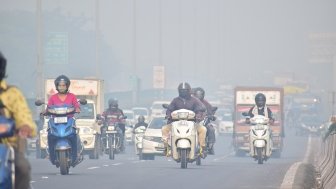 Air pollution in India.