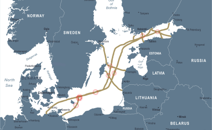 Baltic sea cable break map
